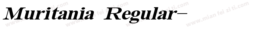 Muritania Regular字体转换